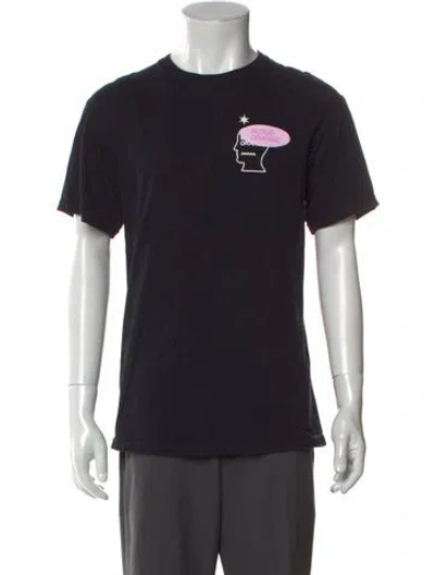 Pre-owned Brain Dead Graphic Print Crew Neck T-shirt In Black