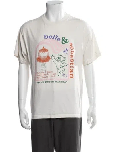 Pre-owned Brain Dead Graphic Print Crew Neck T-shirt In Neutrals