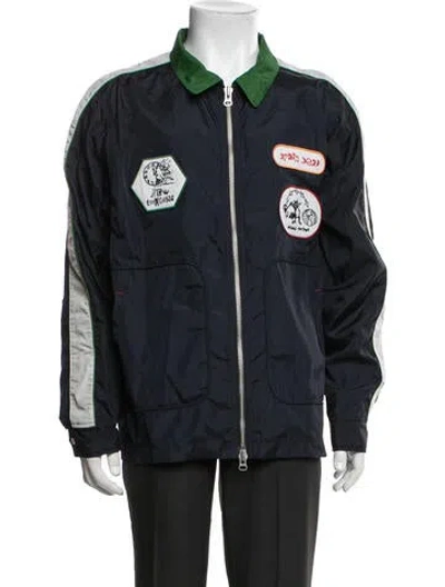 Pre-owned Brain Dead Graphic Print Jacket In Black