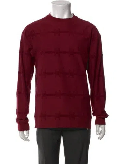 Pre-owned Brain Dead Graphic Print Long Sleeve Shirt In Burgundy