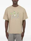 Brain Dead Graphic-print Crew-neck T-shirt In Neutral