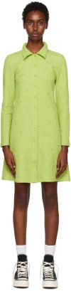 Brain Dead Green Puff Minidress In Key Lime