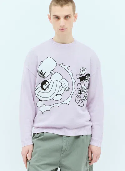 Brain Dead Hammer Sweater In Lilac