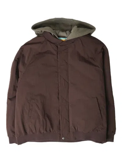 Brain Dead Hooded Jacket In Brown