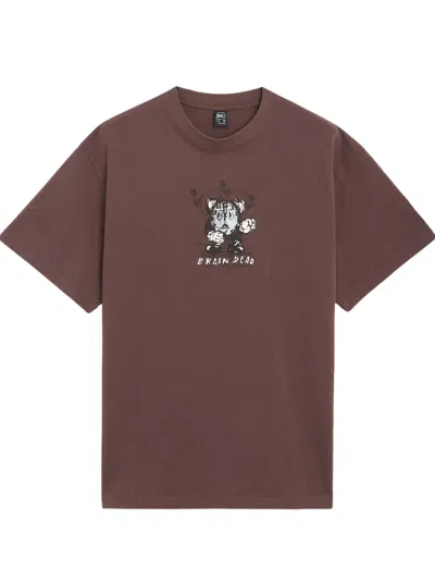 Brain Dead Iconic  Mini Tee For Men In Brown