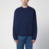 Brain Dead Crew Neck Sweatshirt Front Pocket In Blue