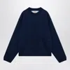 Brain Dead Crew Neck Sweatshirt Front Pocket In Blue