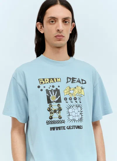 Brain Dead Infinite Gestures T-shirt In Slate