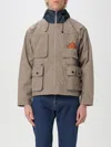 Brain Dead Textured Jacket With Contrasting Hood In Gray
