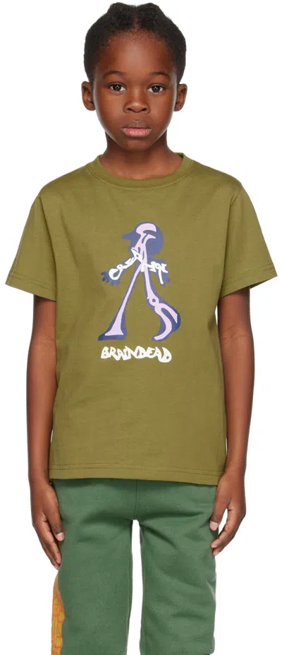 Brain Dead Kids Green Creepers T-shirt In Moss