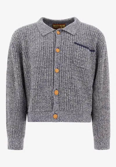 BRAIN DEAD KNITTED BUTTONED CARDIGAN