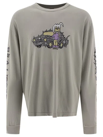 Brain Dead Bio Dog Long Sleeve T-shirt In Seagrass