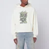 Brain Dead Scrambled Head Graphic Hooded Sweatshirt In White