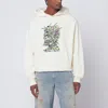 Brain Dead Scrambled Head Graphic Hooded Sweatshirt In White