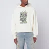 Brain Dead Light Beige Scrambled Head Sweatshirt In White