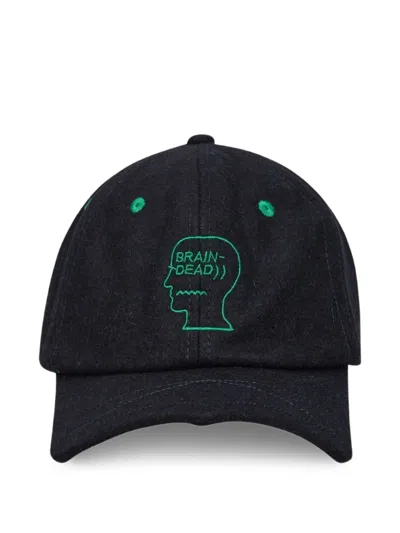 BRAIN DEAD LOGO-EMBROIDERED BASEBALL CAP