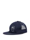 Brain Dead Logohead Long Brim Mesh Panel Cap In Blue