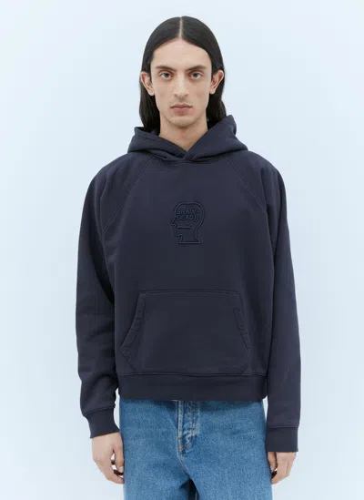Brain Dead Logo Head Hooded Sweatshirt In Black