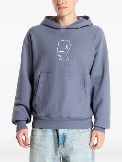 Brain Dead Logo Hoodie In Blue