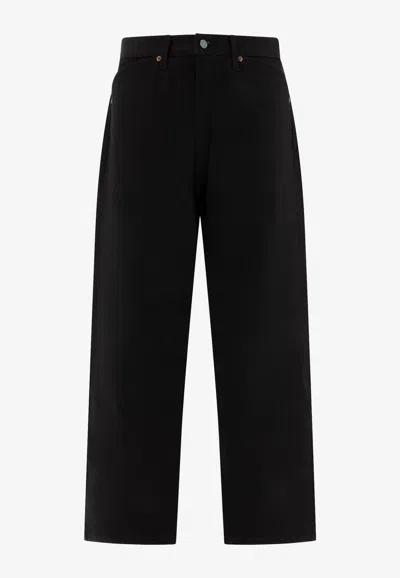 Brain Dead Logo Patch Straight Jeans In Black