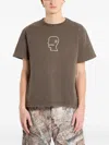 Brain Dead Logo T-shirt In Brown
