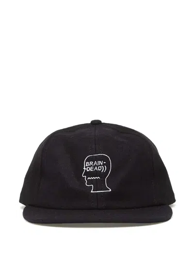 Brain Dead Logo-detail Baseball Cap In Black