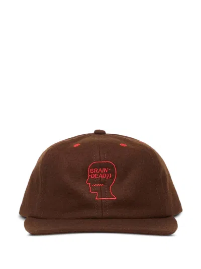 Brain Dead Logo-detail Baseball Cap In Brown