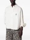 Brain Dead Button Down Collar Shirt Chest Pocket In White