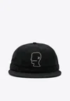 Brain Dead Extended Strap 6 Panel Logohead Hat In Black