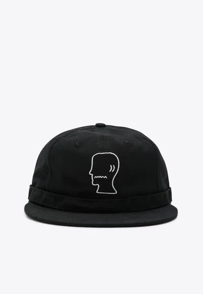 Brain Dead Logohead Baseball Cap In Black