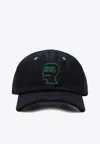 Brain Dead Logohead Baseball Cap In Blue