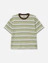 Brain Dead Looped Stripe T-shirt In Green