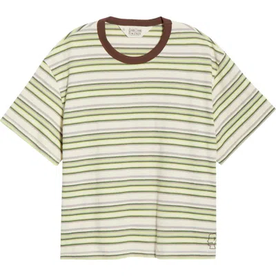 Brain Dead Looped Stripe T-shirt In Green