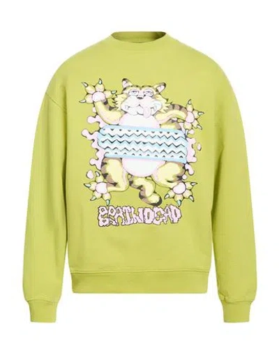 Brain Dead Man Sweatshirt Lime Green Size M Cotton
