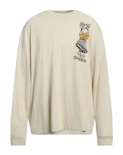 Brain Dead Man T-shirt Beige Size Xl Cotton