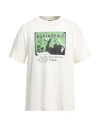 Brain Dead Man T-shirt Cream Size Xl Cotton In White