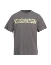 Brain Dead Graphic-print Cotton T-shirt In Grey