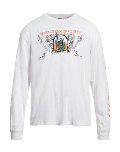 Brain Dead Man T-shirt White Size Xl Cotton