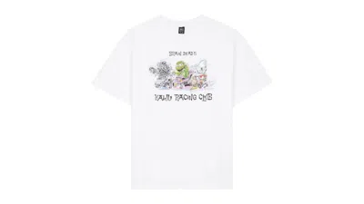 Pre-owned Brain Dead Men's  X Godzilla Kaiju Racing Team T-shirt In White
