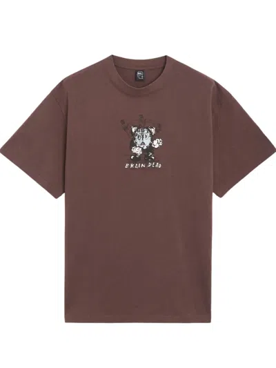 Brain Dead Brown Crew Neck T-shirt