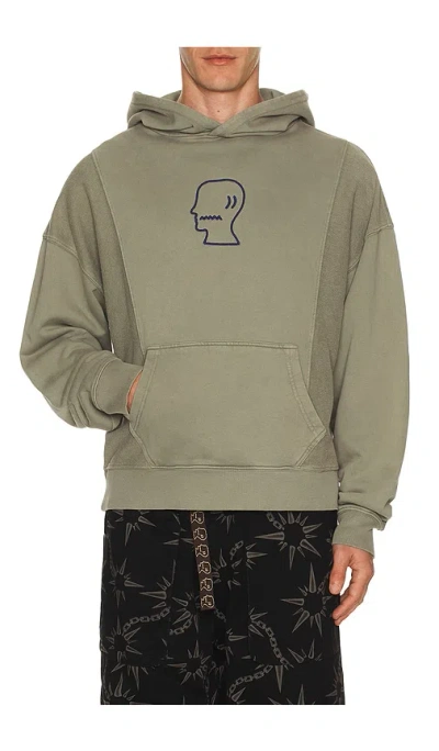 Brain Dead Mendoza Cropped Hoodie In Green