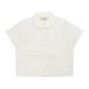 Brain Dead Mercado Square Button Up Shirt In White In Bianco