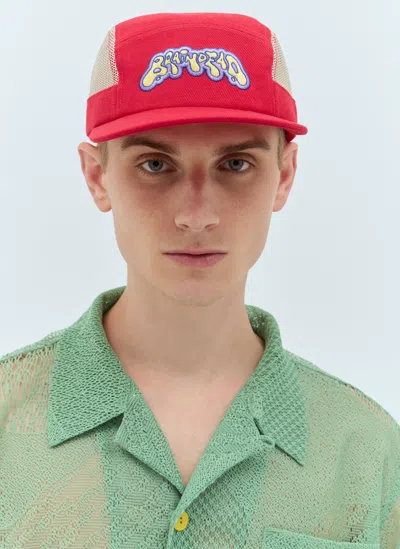 Brain Dead Mesh Panel Camp Baseball Cap In Red