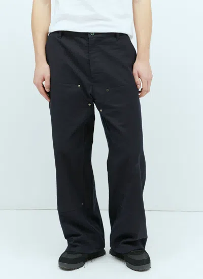 Brain Dead Moleskin Double-knee Utility Pants In Navy