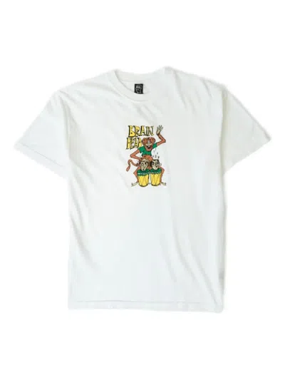 Brain Dead Monkey-drum T-shirt In White