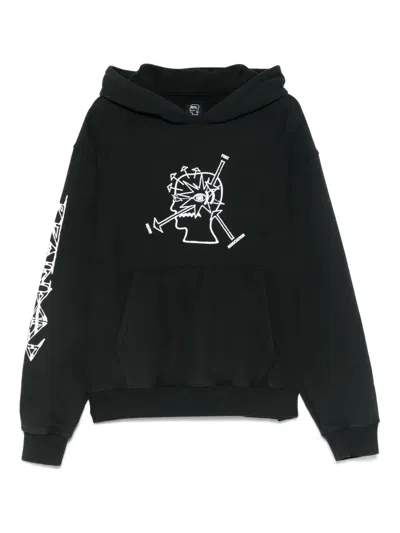 Brain Dead Neuro Free Association Hoodie In Black