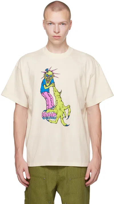 Brain Dead T-shirt  Herren Farbe Beige In White