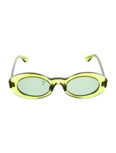 Pre-owned Brain Dead Oyster Narrow Sunglasses In Green