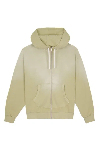 Brain Dead Padded Elbow Zip-up Hoodie In Green