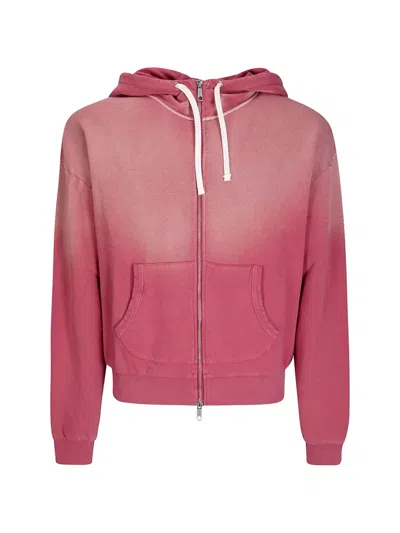 Brain Dead Mens Brick Padded-elbow Zip-up Cotton Hoody Xs In Burgundy